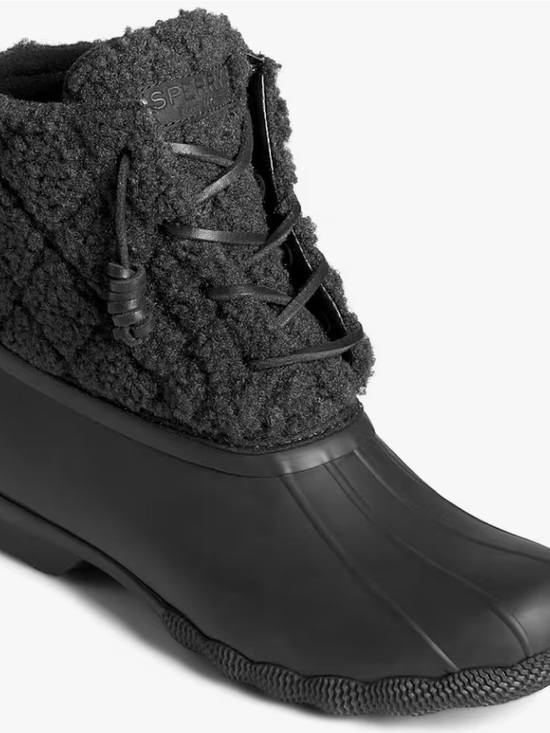 Sperry Shoes - Sperry Women's Black Sherpa-Trim Waterproof Boot